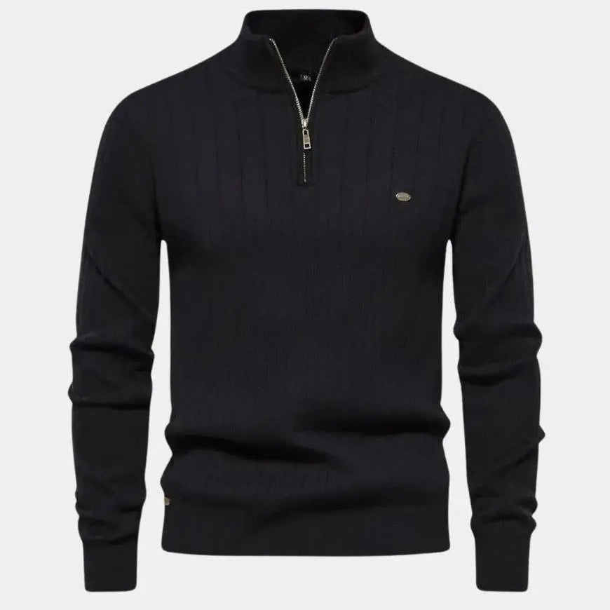 Mikkel™ | Suéter de Algodón de Cuello Semi-Alto
