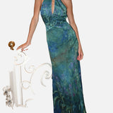 Vestido Maxi de Fiesta Inspirado en Monet