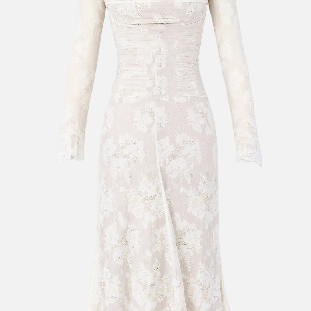 Vestido Maxi de Invitada de Boda con Encaje Largo Livilla