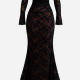 Vestido Maxi de Invitada de Boda con Encaje Largo Livilla