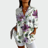 Camisa de estilo con estampado floral