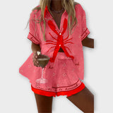 Beatriz | Conjunto ligero Pallina con cangrejos rosas