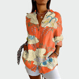 Camisa de estilo con estampado floral