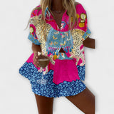 Dalia | Conjunto de Verano con Patrón de Mariposa de Lino Transpirable