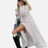 Vestido Camisa Bordado de Corazones Oversized de Verano