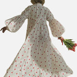 Vestido Camisa Bordado de Corazones Oversized de Verano