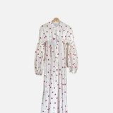 Vestido Camisa Bordado de Corazones Oversized de Verano