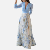 Elegante Vestido Maxi de Fiesta Floral de Verano