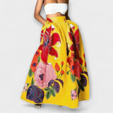 Ysolda - Falda Estilizada con Cintura Alta y Patrón Floral