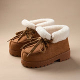 Caty | Zapatos de plataforma de nobuk sintético con una sensación suave y cálida