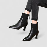 Clara–Botas de plataforma de cuero