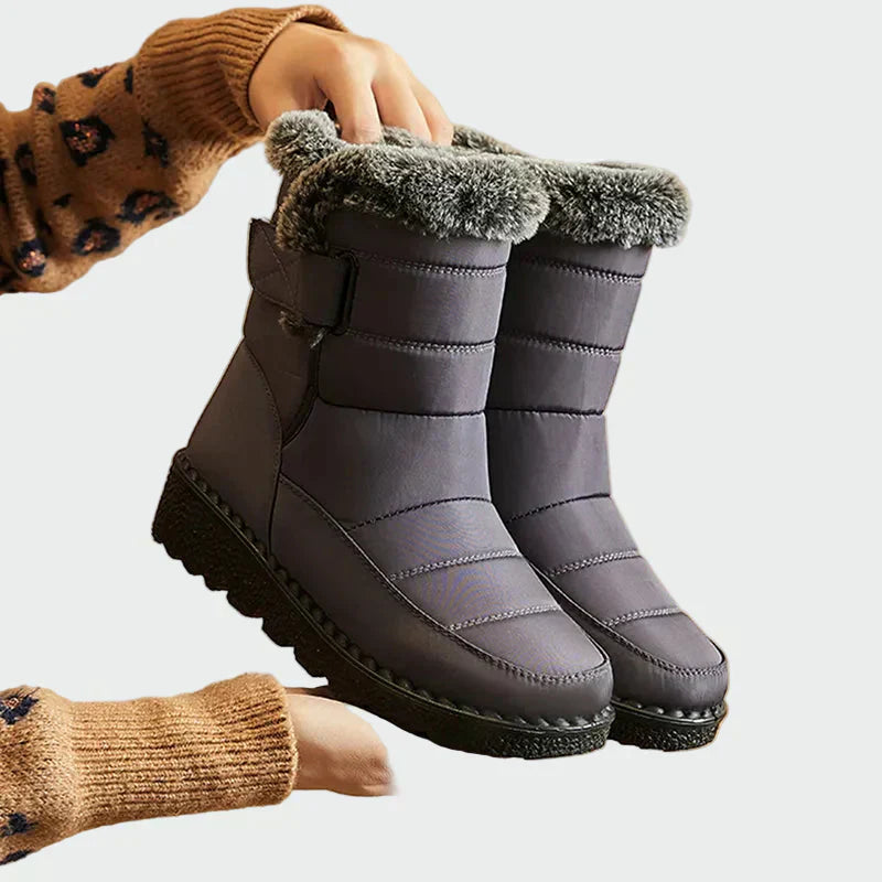 Jimena | Botas Cálidas Con Forro De Peluche Azul Marino