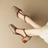 Els - Zapatos Elegantes para Mujer con Tacón Medio