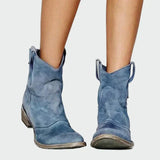 Botas de vaquero retro con tacón bajo