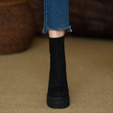 Olga – Botas estilizadas modernas de ante para comodidad