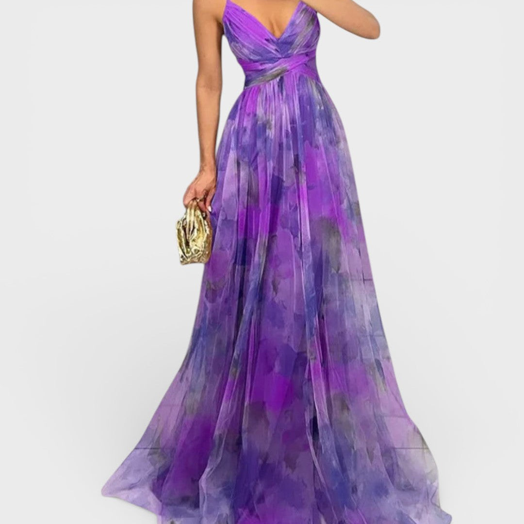 Valeria™ | Vestido maxi floral elegante