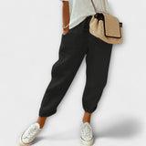 Bibi - Pantalones de lino livianos y sueltos