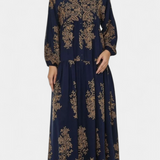 Vestido Maxi Yaiza con Toque Bohemio y Estampado Vintage