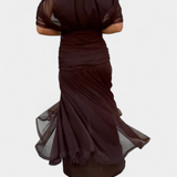 Magda™ | Vestido largo floral con escote en V