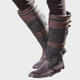 Laura | Botas Altas De Cuero Retro