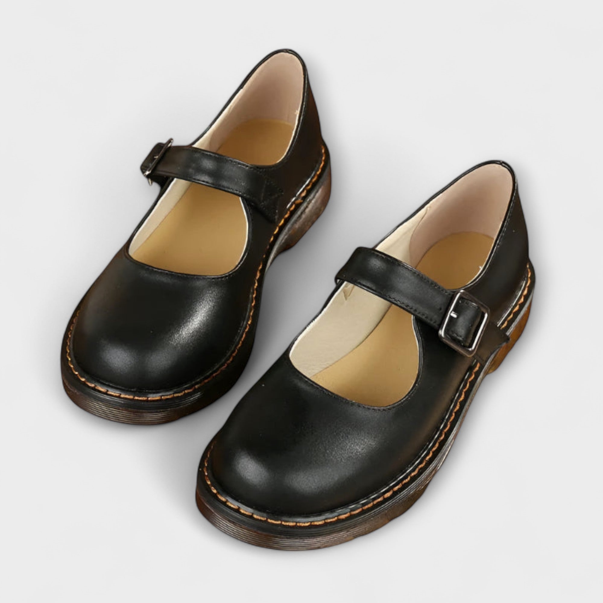 Zapatos Mary Jane Vintage para Mujeres – Zapatos de cuero clásicos con correa y suela cómoda