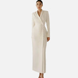 Vestido de Noche – Elegante Vestido Formal de Manga Larga Negro para Eventos Nocturnos Atemporales