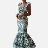 Vestido Maxi de Verano Bordado de Algodón Sorrento