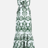 Vestido Maxi de Verano Bordado de Algodón Sorrento