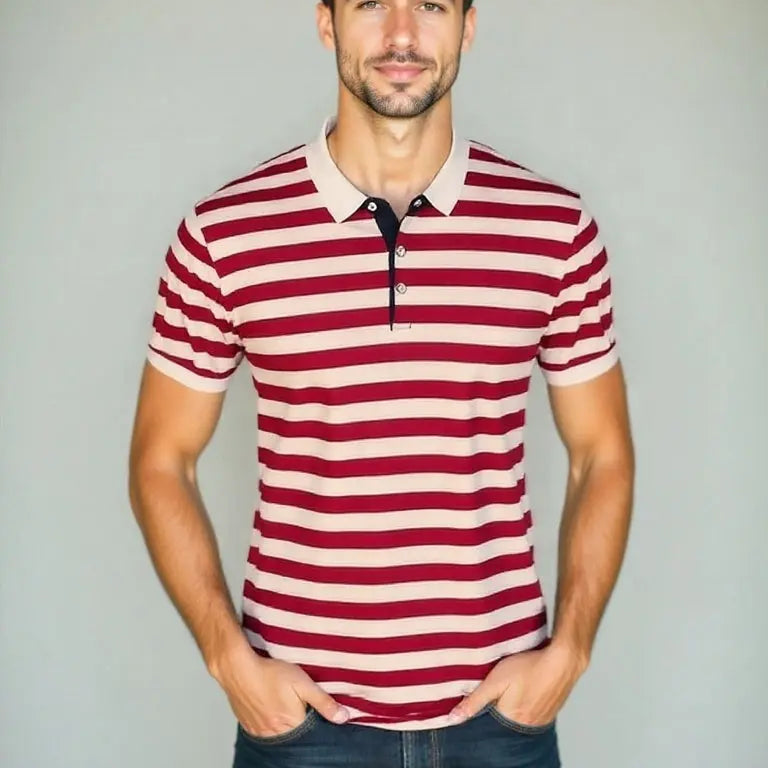 Sten™ | Camiseta polo de verano a rayas