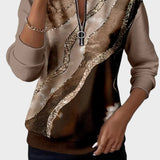 Luna™ | Sudadera de medio cierre con estampado vintage