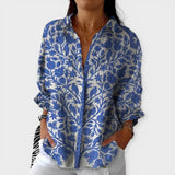 Irene™ | Blusa azul elegante y ligera