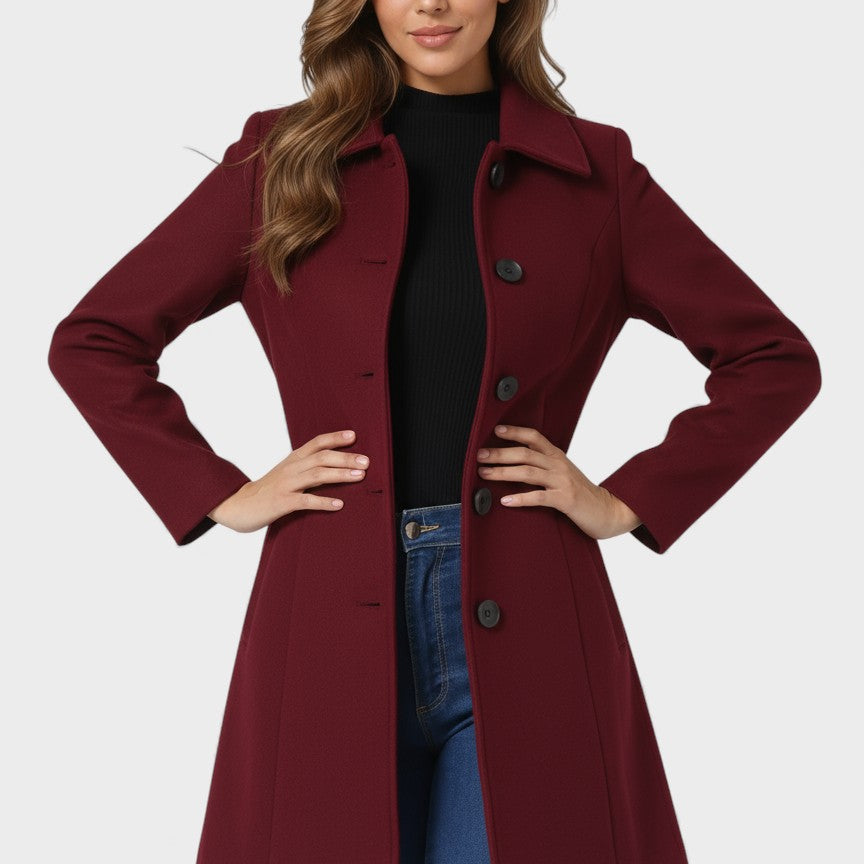 Raquel™ | Trench de invierno de botones simples