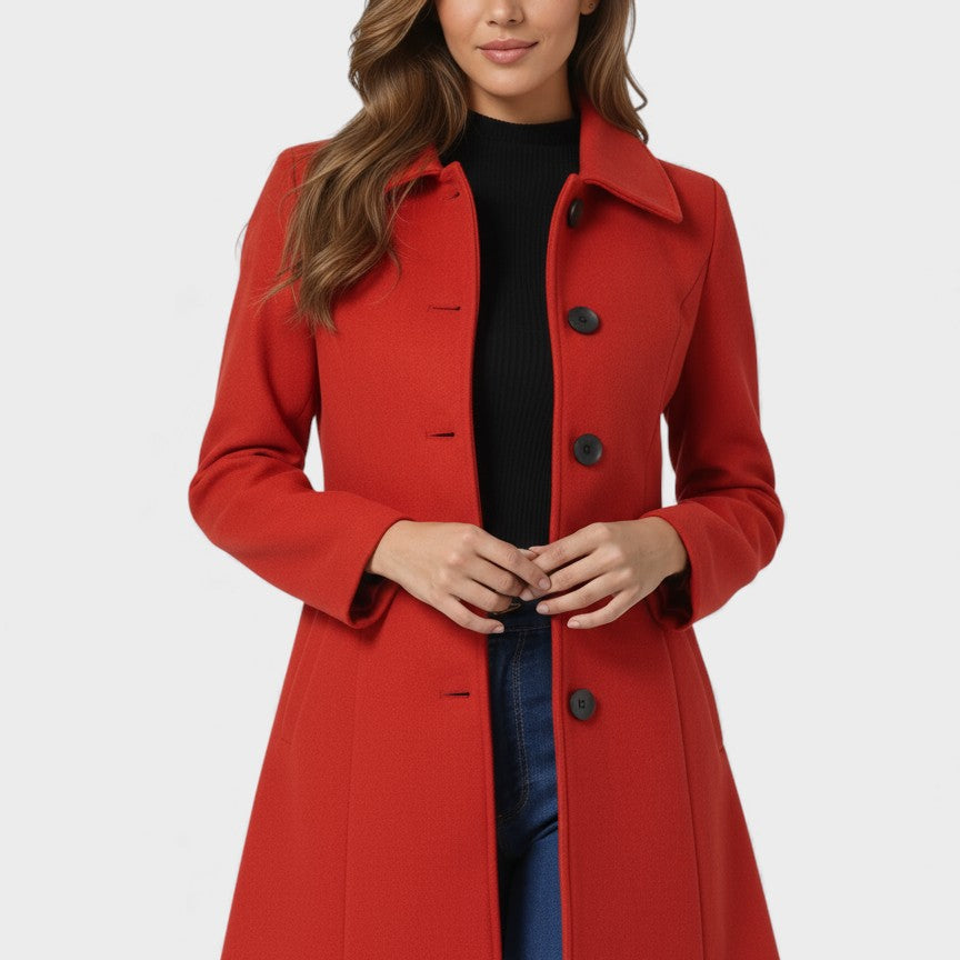 Raquel™ | Trench de invierno de botones simples
