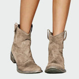 Botas de vaquero retro con tacón bajo
