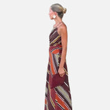 Vestido Maxi de Cuello Halter – Vestido Fluido de Silueta Resort para Mujeres