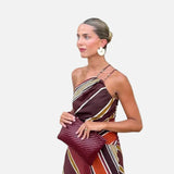 Vestido Maxi de Cuello Halter – Vestido Fluido de Silueta Resort para Mujeres