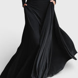Adela™ | Vestido largo negro sofisticado