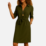Vestido Midi de Trabajo Relajado para Mujeres