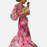 Vestido Maxi de Noche de Verano con Estampado Floral