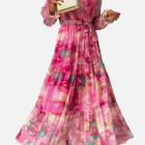 Vestido Maxi de Noche de Verano con Estampado Floral