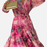 Vestido Maxi de Noche de Verano con Estampado Floral
