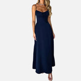 Vestido Maxi de Invitada de Boda Sin Mangas y con Cuerpo Fruncido