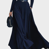 Kornelia - Vestido maxi de punto con cuello alto