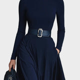 Kornelia - Vestido maxi de punto con cuello alto