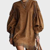 Vestido Mini Vintage con Mangas
