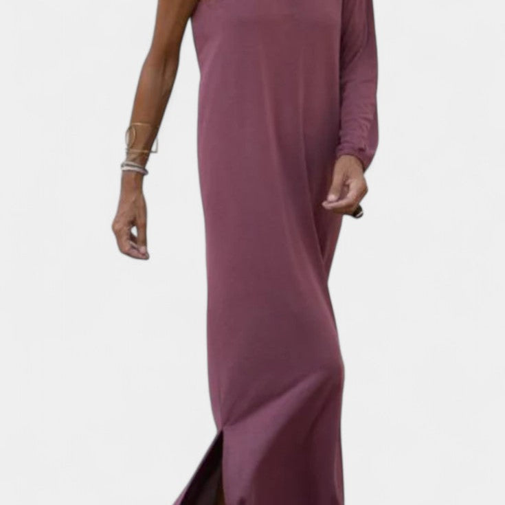 Vestido Midi Elegante Maddie de Un Hombro