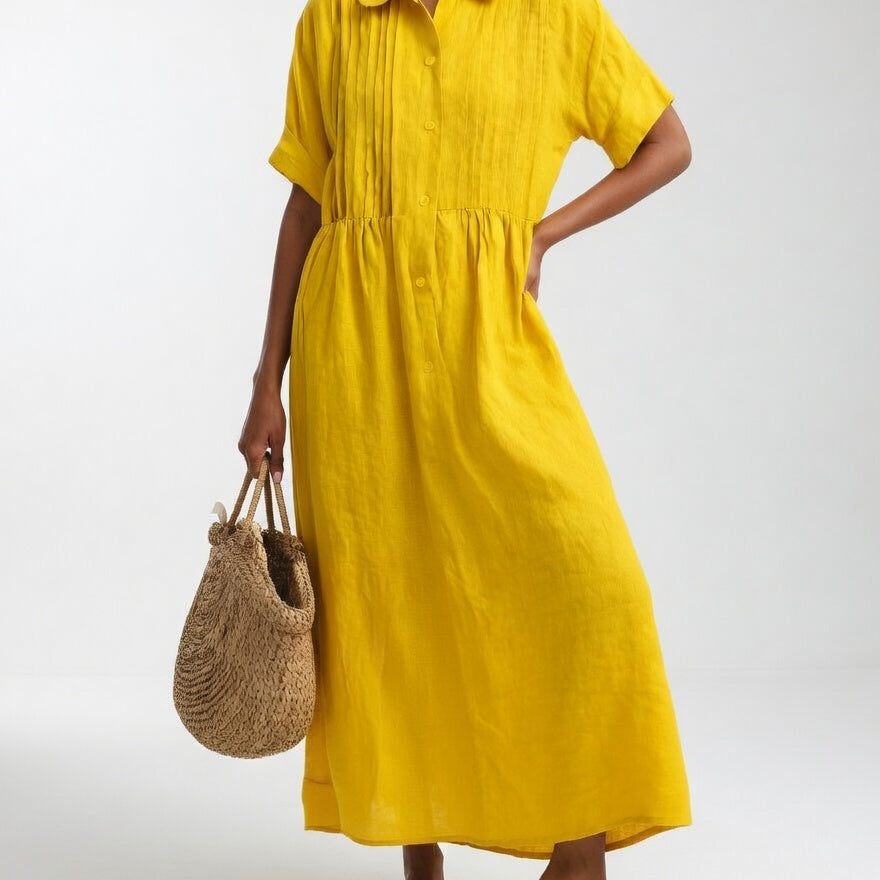 Lysandra — Vestido camisero fluido de verano