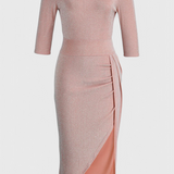 Vestido Maxi Off-Shoulder Alexa con Sutil Abertura