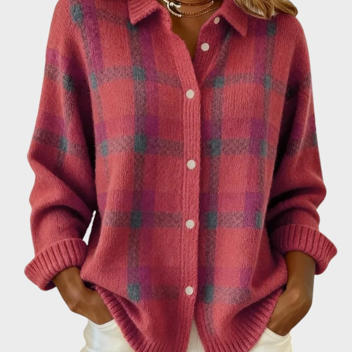 Alba™ | Suéter Retro a Cuadros con Contraste Casual