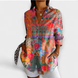 Rafaela™ | Camisas con Patrón Romántico y Botones Clásicos